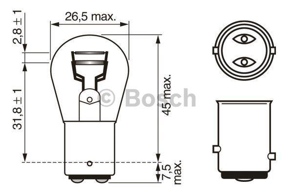 Bosch 1 987 302 609 Лампа розжарювання P21/5W 6V 21/5W 1987302609: Купити в Україні - Добра ціна на EXIST.UA!