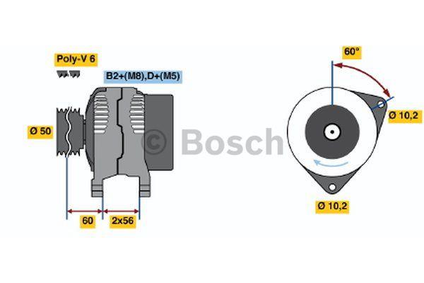 Bosch 0 124 515 080 Генератор 0124515080: Купити в Україні - Добра ціна на EXIST.UA!