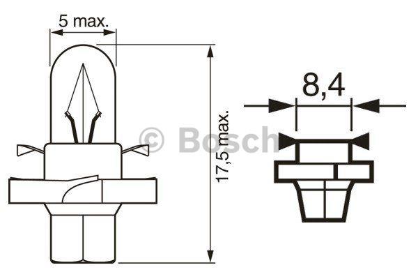 Bosch 1 987 302 242 Лампа розжарювання BAX 12V 1,2W 1987302242: Купити в Україні - Добра ціна на EXIST.UA!