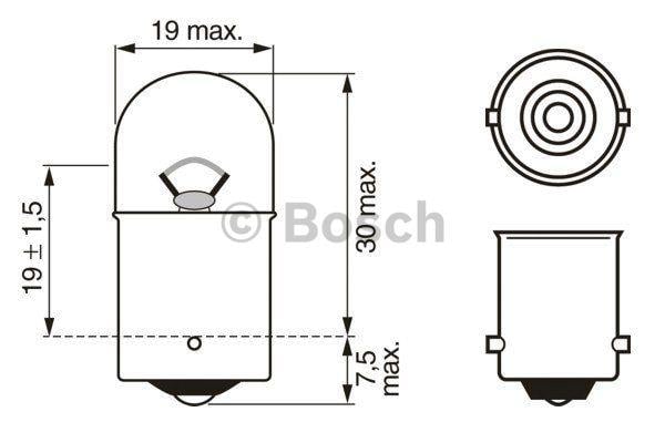 Bosch 1 987 302 283 Лампа розжарювання R10W 12V 10W 1987302283: Купити в Україні - Добра ціна на EXIST.UA!