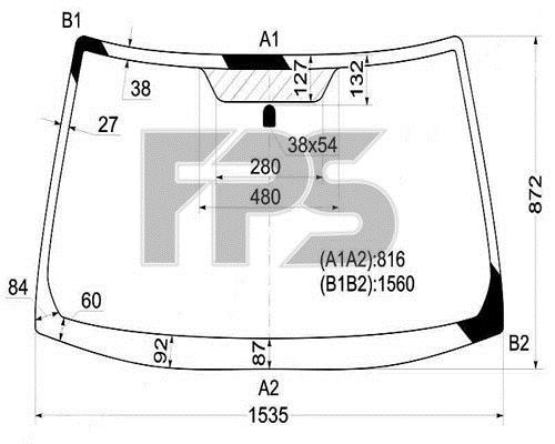 FPS GS 3006 D12 Скло вітрове GS3006D12: Приваблива ціна - Купити в Україні на EXIST.UA! GS3006D12 FPS Скло вітрове