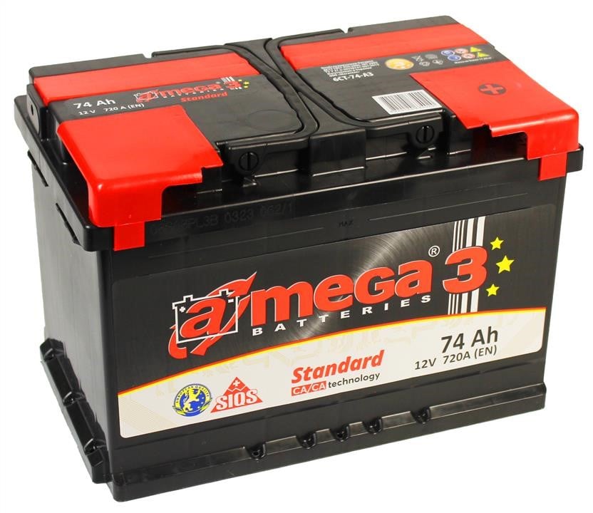A-Mega AS-74-0 Батарея аккумуляторная A-Mega Standard 12В 74Ач 720А(EN) R+ AS740: Купить в Украине - Отличная цена на EXIST.UA!