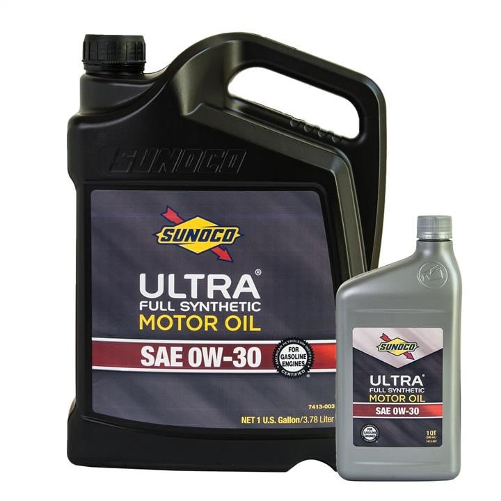 Sunoco 7413-003-001 Набір олив Sunoco Ultra Full Synthetic 0W-30 SP/GF-6A, 3,78 л + 0,946 л 7413003001: Купити в Україні - Добра ціна на EXIST.UA!