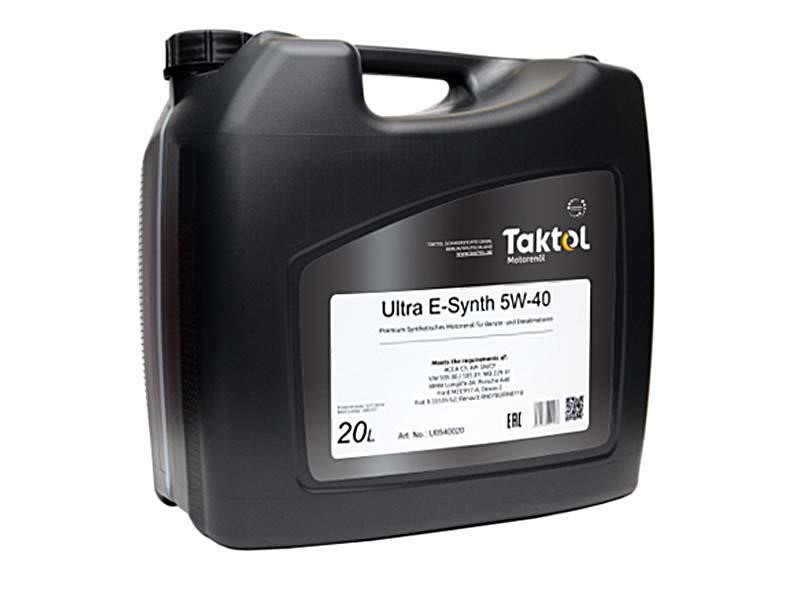Taktol U0540020 Моторна олива Taktol Ultra E-Synth 5W-40, 20л U0540020: Купити в Україні - Добра ціна на EXIST.UA!