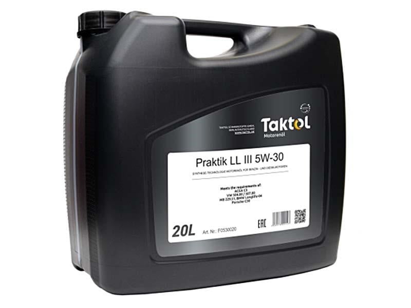 Taktol P0530020 Моторна олива Taktol Praktik LL-III 5W-30, 20л P0530020: Купити в Україні - Добра ціна на EXIST.UA!