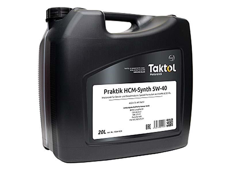 Taktol P0541020 Моторна олива Taktol Praktik HCM-Synth 5W-40, 20л P0541020: Купити в Україні - Добра ціна на EXIST.UA!