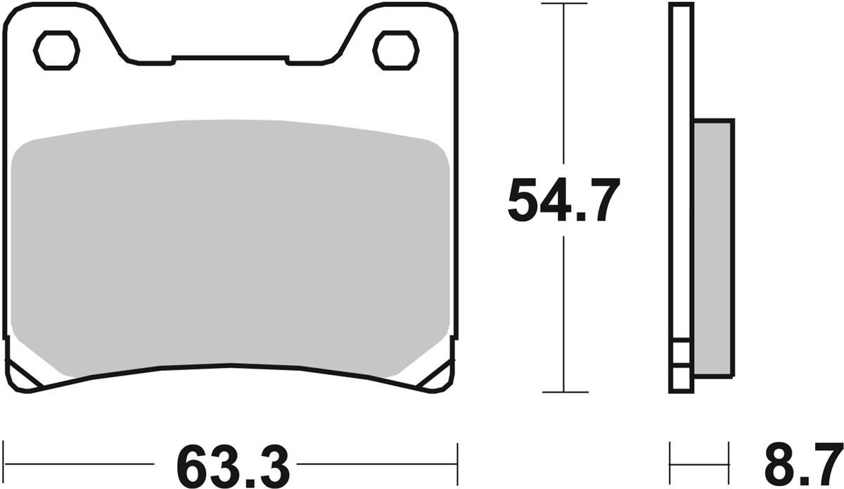 555LS SBS Тормозные колодки дисковые, комплект