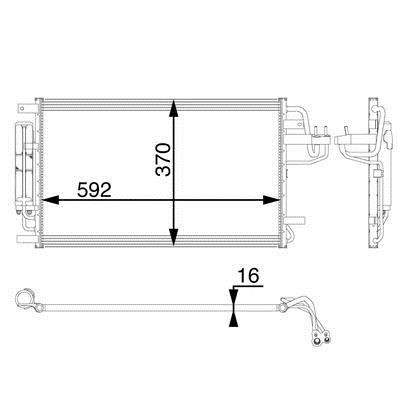 AC57000P Mahle/Behr Радиатор кондиционера (Конденсатор)