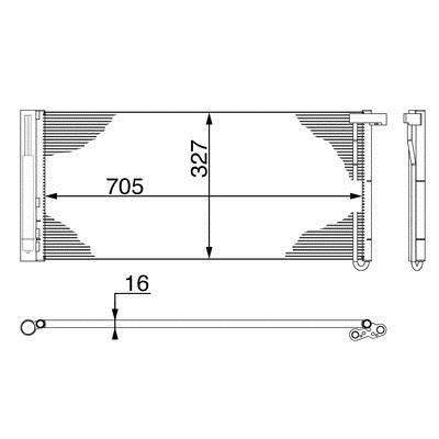 AC425000S Mahle/Behr Радіатор кондиціонера (Конденсатор)