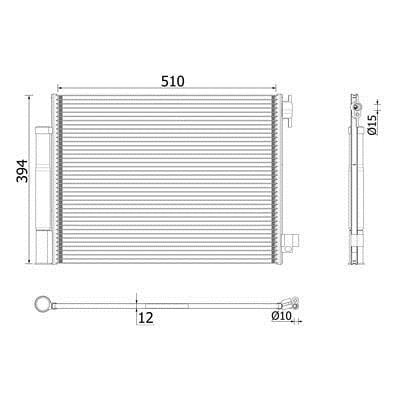 AC73000P Mahle/Behr Радіатор кондиціонера