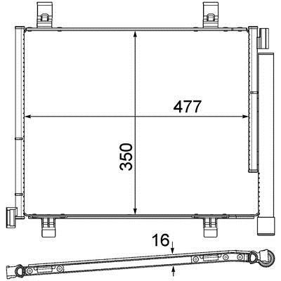 Mahle/Behr AC 747 000P Конденсатор AC747000P: Приваблива ціна - Купити в Україні на EXIST.UA!