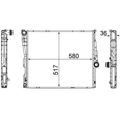 Теплообмінник авто BMW X3 (БМВ Х3): CR1393000S Mahle/Behr Радіатор охолодження двигуна