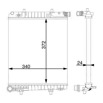 CR1592000S Mahle/Behr Радиатор охлаждения двигателя