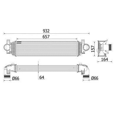 CI549000P Mahle/Behr Интеркулер