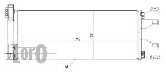 Радиатор кондиционера (Конденсатор) Abakus 009-016-0026