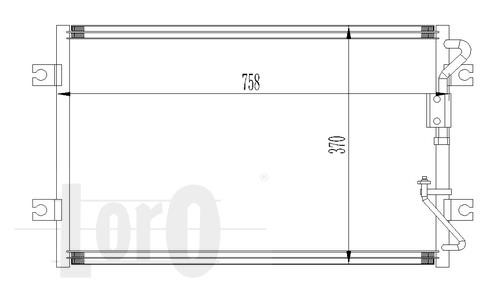 Радиатор кондиционера (Конденсатор) Abakus 024-016-0002