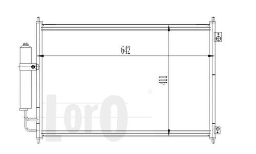 Радиатор кондиционера (Конденсатор) Abakus 035-016-0025