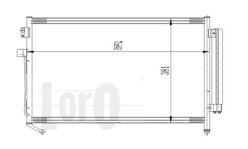 Радиатор кондиционера (Конденсатор) Abakus 049-016-0009