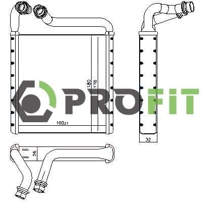 17600014 Profit Радиатор отопителя салона
