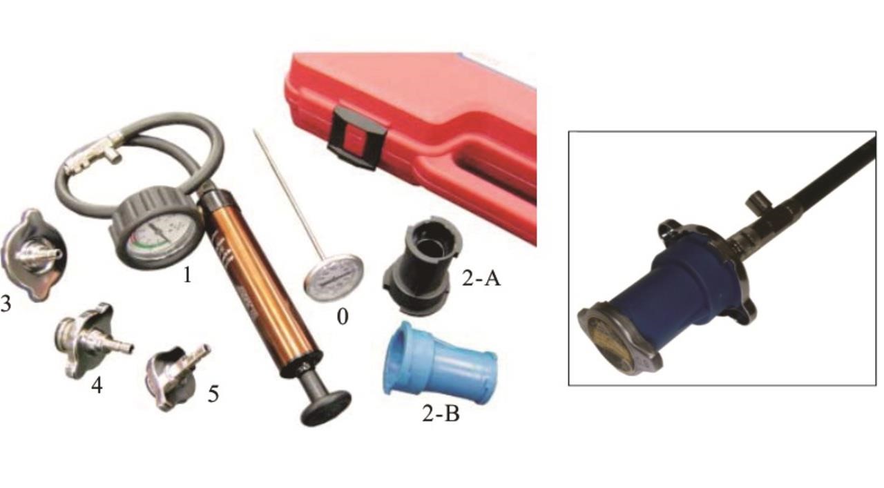 Набір інструментів для тестування герметичності охолоджувальної системи 7 предметів в кейсі JTC JTC-1414