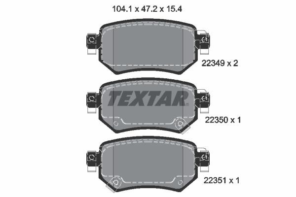 Тормозные колодки дисковые Mazda 6 (Мазда 6): 2234901 Textar Тормозные колодки дисковые, комплект