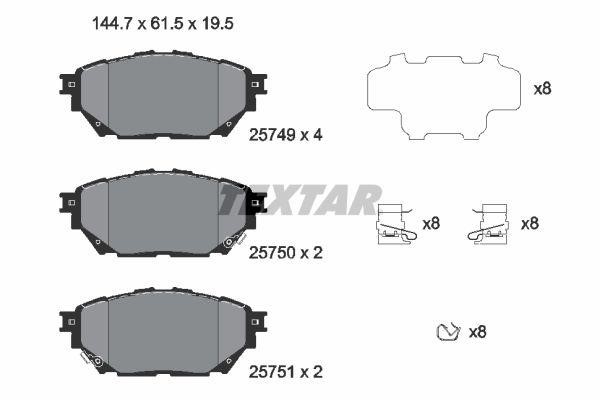 Textar 2574901 Тормозные колодки дисковые, комплект 2574901: Отличная цена - Купить в Украине на EXIST.UA! 2574901 Textar Тормозные колодки дисковые, комплект