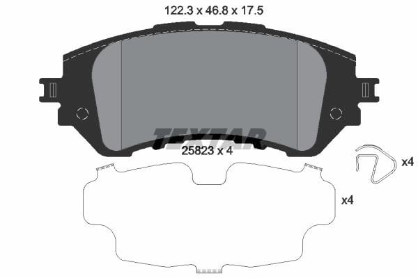2582301 Textar Гальмівні колодки, комплект