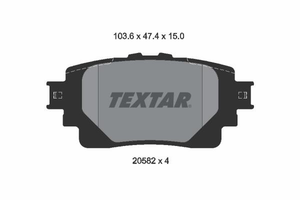 Textar 2058201 Гальмівні колодки, комплект 2058201: Купити в Україні - Добра ціна на EXIST.UA!