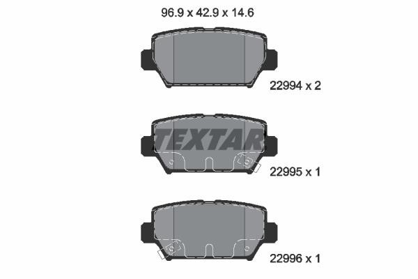 2299401 Textar Тормозные колодки дисковые, комплект