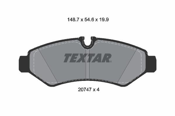 Textar 2074701 Гальмівні колодки, комплект 2074701: Купити в Україні - Добра ціна на EXIST.UA!