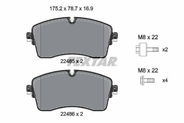 Textar 2248505 Тормозные колодки дисковые, комплект 2248505: Отличная цена - Купить в Украине на EXIST.UA! 2248505 Textar Тормозные колодки дисковые, комплект