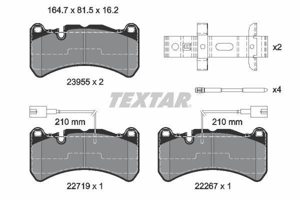 Textar 2395503 Тормозные колодки дисковые, комплект 2395503: Отличная цена - Купить в Украине на EXIST.UA! 2395503 Textar Тормозные колодки дисковые, комплект