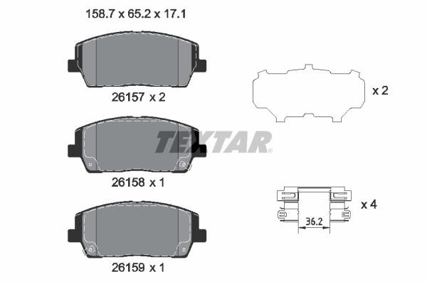 Textar 2615701 Тормозные колодки дисковые, комплект 2615701: Отличная цена - Купить в Украине на EXIST.UA! 2615701 Textar Тормозные колодки дисковые, комплект