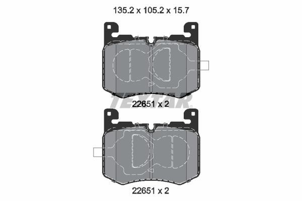 Тормозные колодки дисковые Jaguar F-Pace (Ягуар Ф-Пейс): 2265101 Textar Тормозные колодки дисковые, комплект