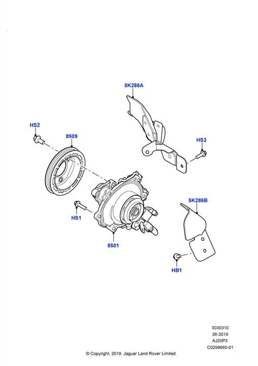 Land Rover LR136284 Насос - вода LR136284: Отличная цена - Купить в Украине на EXIST.UA! LR136284 Land Rover Насос - вода