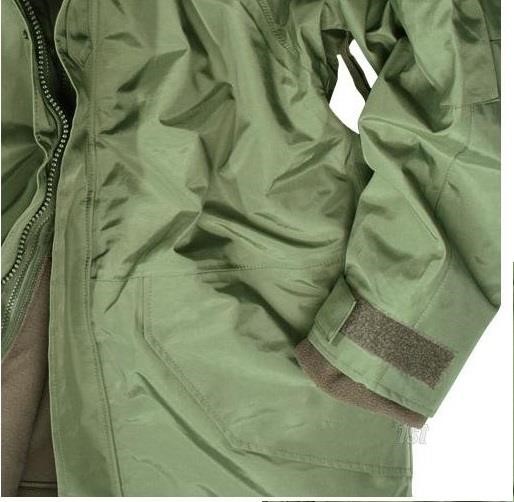Куртка непромокаюча з флісовою підстібкою L, олива Mil-tec 10615001-L