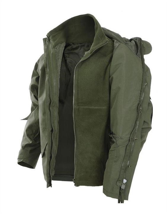 Куртка непромокаюча з флісовою підстібкою M, олива Mil-tec 10615001