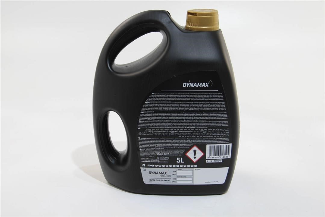 Моторна олива Dynamax Premium Ultra Plus PD 5W-40, 5л Dynamax 502040