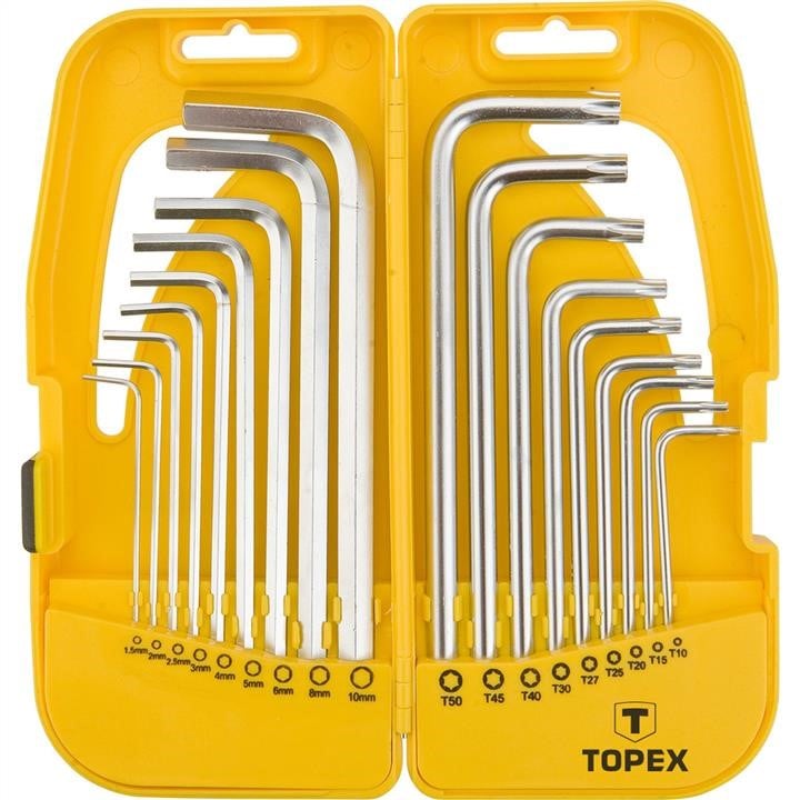 Topex 35D953 Набір шестигранних ключів і Torx, 18 шт 35D953: Купити в Україні - Добра ціна на EXIST.UA!