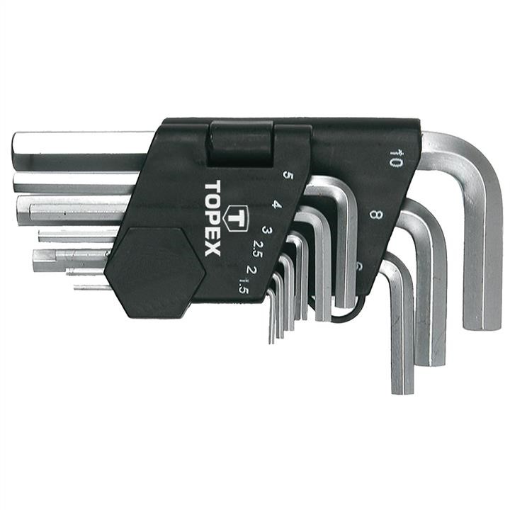 Topex 35D955 Набір шестигранних ключів 1.5-10 мм, 9 шт. 35D955: Купити в Україні - Добра ціна на EXIST.UA!