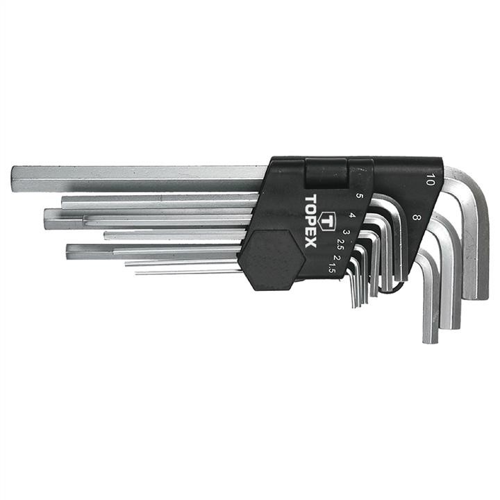 Topex 35D956 Набір шестигранних ключів 1.5-10 мм, 9 шт. 35D956: Купити в Україні - Добра ціна на EXIST.UA!