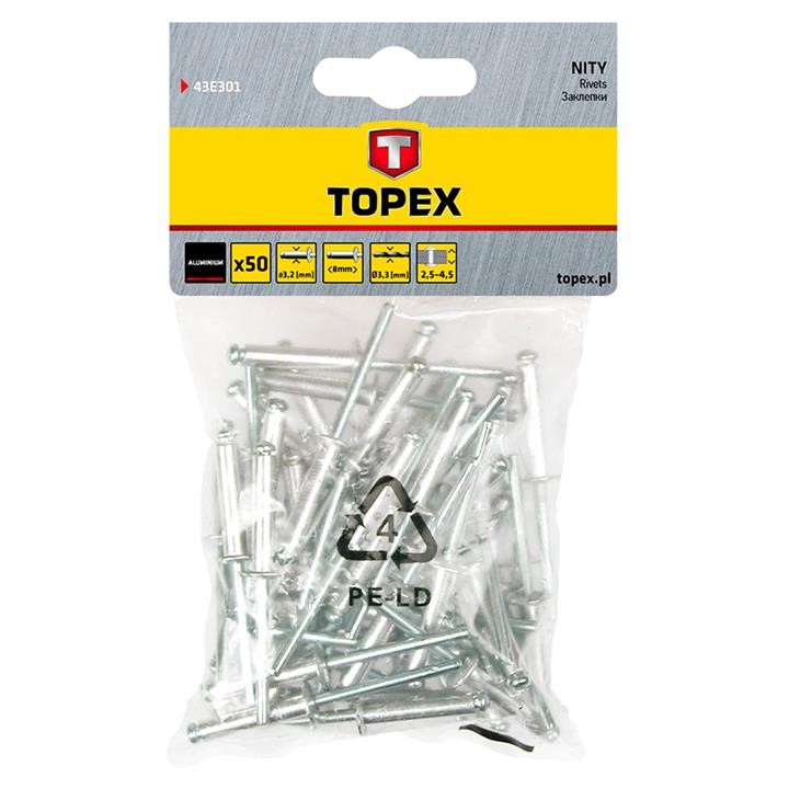 Topex 43E301 Заклепки алюмінієві 3.2 мм x 8 мм, 50 шт 43E301: Купити в Україні - Добра ціна на EXIST.UA!