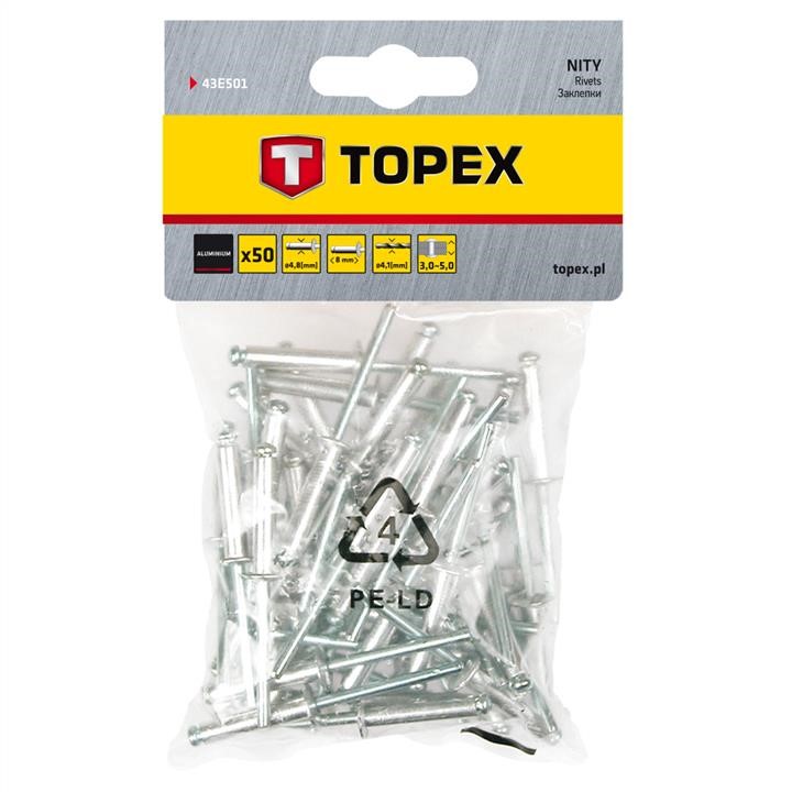 Topex 43E501 Заклепки алюмінієві 4.8 мм x 8 мм, 50 шт 43E501: Купити в Україні - Добра ціна на EXIST.UA!