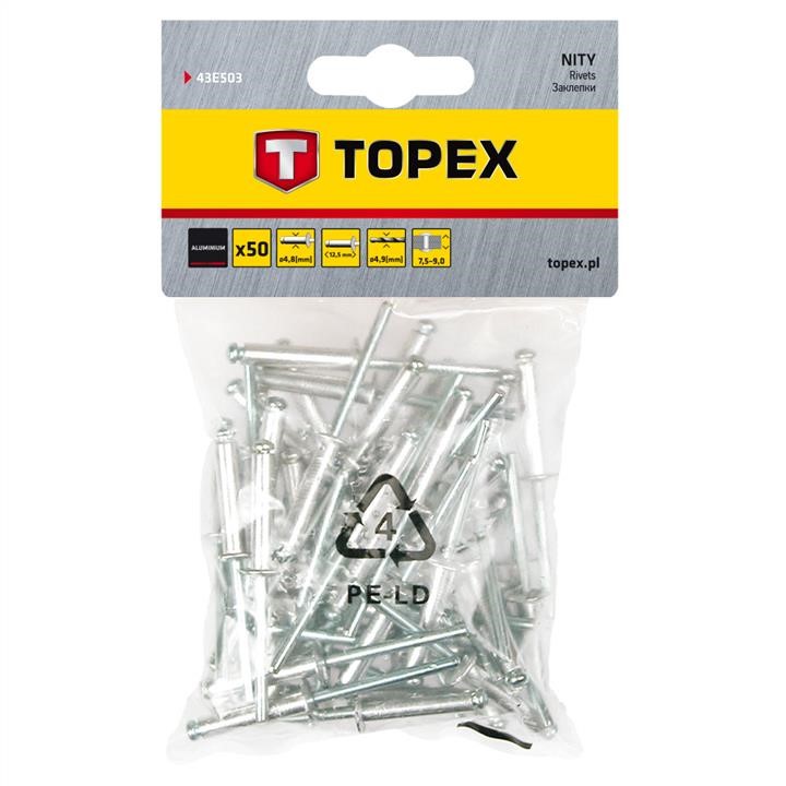 Topex 43E503 Заклепки алюмінієві 4.8 мм x 12,5 мм, 50 шт 43E503: Купити в Україні - Добра ціна на EXIST.UA!