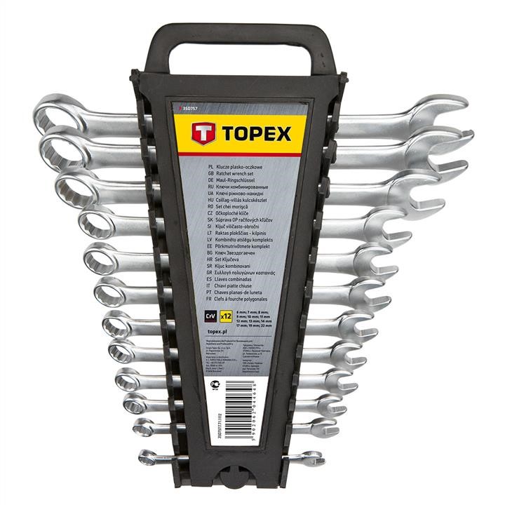 Topex 35D757 Набір ключів комбінованих, 6-22 мм, 12 шт. 35D757: Купити в Україні - Добра ціна на EXIST.UA!