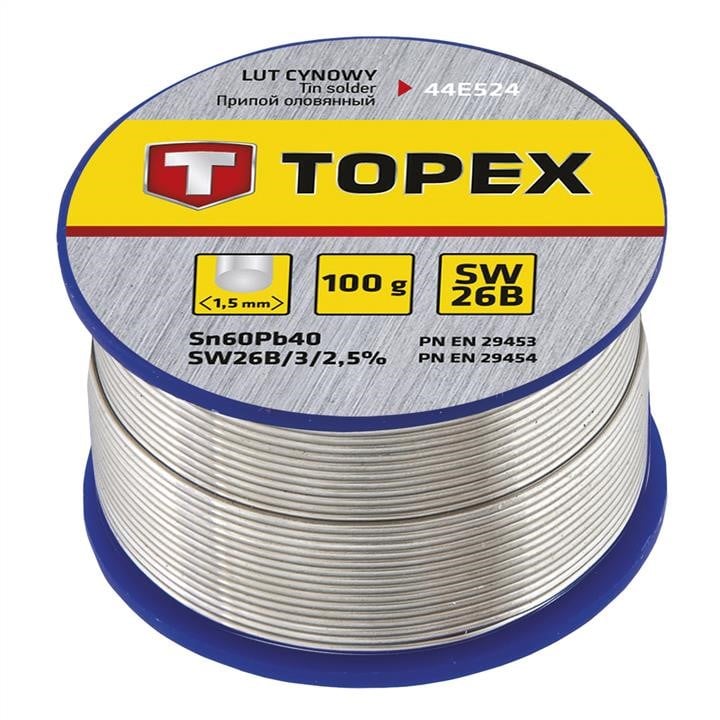 Topex 44E524 Припій олов'яний 60% Sn, дріт 1.5 мм, 100 г 44E524: Приваблива ціна - Купити в Україні на EXIST.UA!