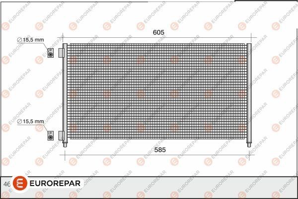 Eurorepar 1610159780 Радіатор кондиціонера (Конденсатор) 1610159780: Купити в Україні - Добра ціна на EXIST.UA!