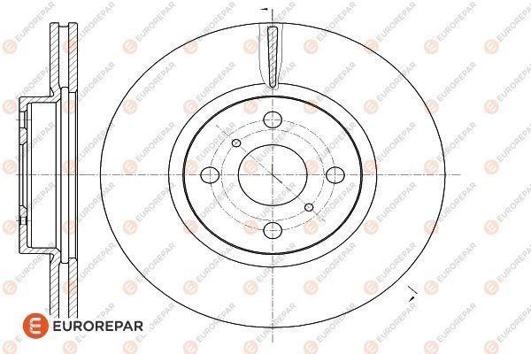 Eurorepar 1622807080 Тормозной диск, комплект 2 шт 1622807080: Отличная цена - Купить в Украине на EXIST.UA! 1622807080 Eurorepar Тормозной диск, комплект 2 шт