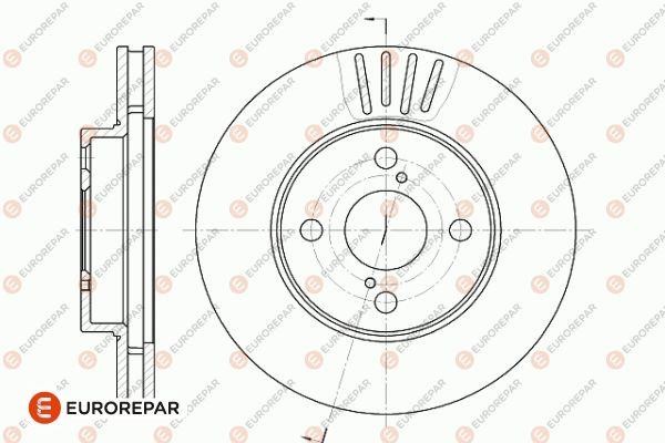 Eurorepar 1642756780 Диск гальмівний, комплект 2шт. 1642756780: Приваблива ціна - Купити в Україні на EXIST.UA! 1642756780 Eurorepar Диск гальмівний, комплект 2шт.