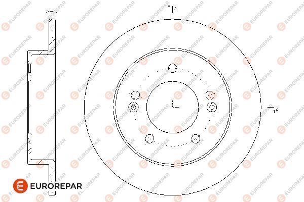 Диски тормозные KIA Venga (Киа Венга): 1667865780 Eurorepar Тормозной диск, комплект 2 шт